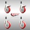 Service Caster 5 Inch 316SS Red Poly Swivel 1-1/8 Inch Expanding Stem Caster Lock Brake, 2PK SS316TTLEX20S514-PPUB-RED-2-S-2-118 - alternate 5
